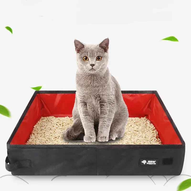 Caja de Arena Plegable de Viaje para Gatos